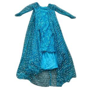 BIBEI BEINIU Kid’s Elsa Like Frozen Sequined Costume Dress Train - Approx Size 6